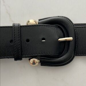 Burberry Black Leather Belt